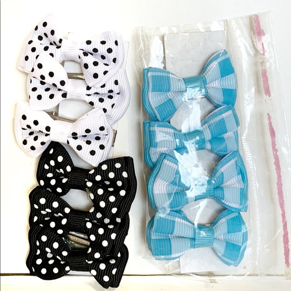 Hair Bow Lot Unicorn Pink Red Blue Flower Polka Dot Paisley Animal Print Plaid - Picture 4 of 11